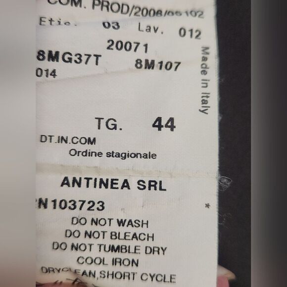 Armani Collezioni 8 BrownBlack PolkaDots 3ButtonsRamieViscose  WomenBlazer ITALY - Picture 6 of 9